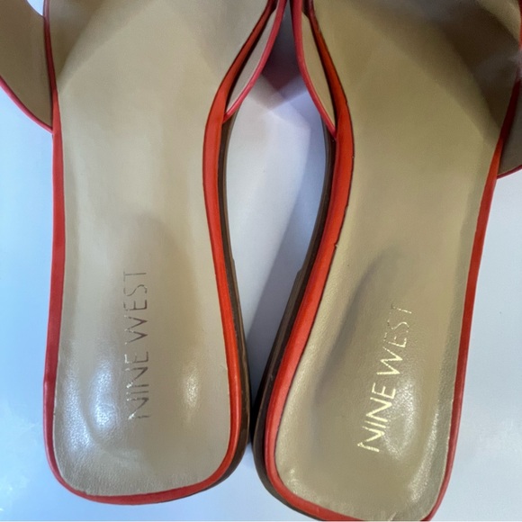 NINE WEST WOMEN’S GRANDA SLIP ON SLIDE SANDALS ORANGE SIZE 8.5 - Picture 7 of 9